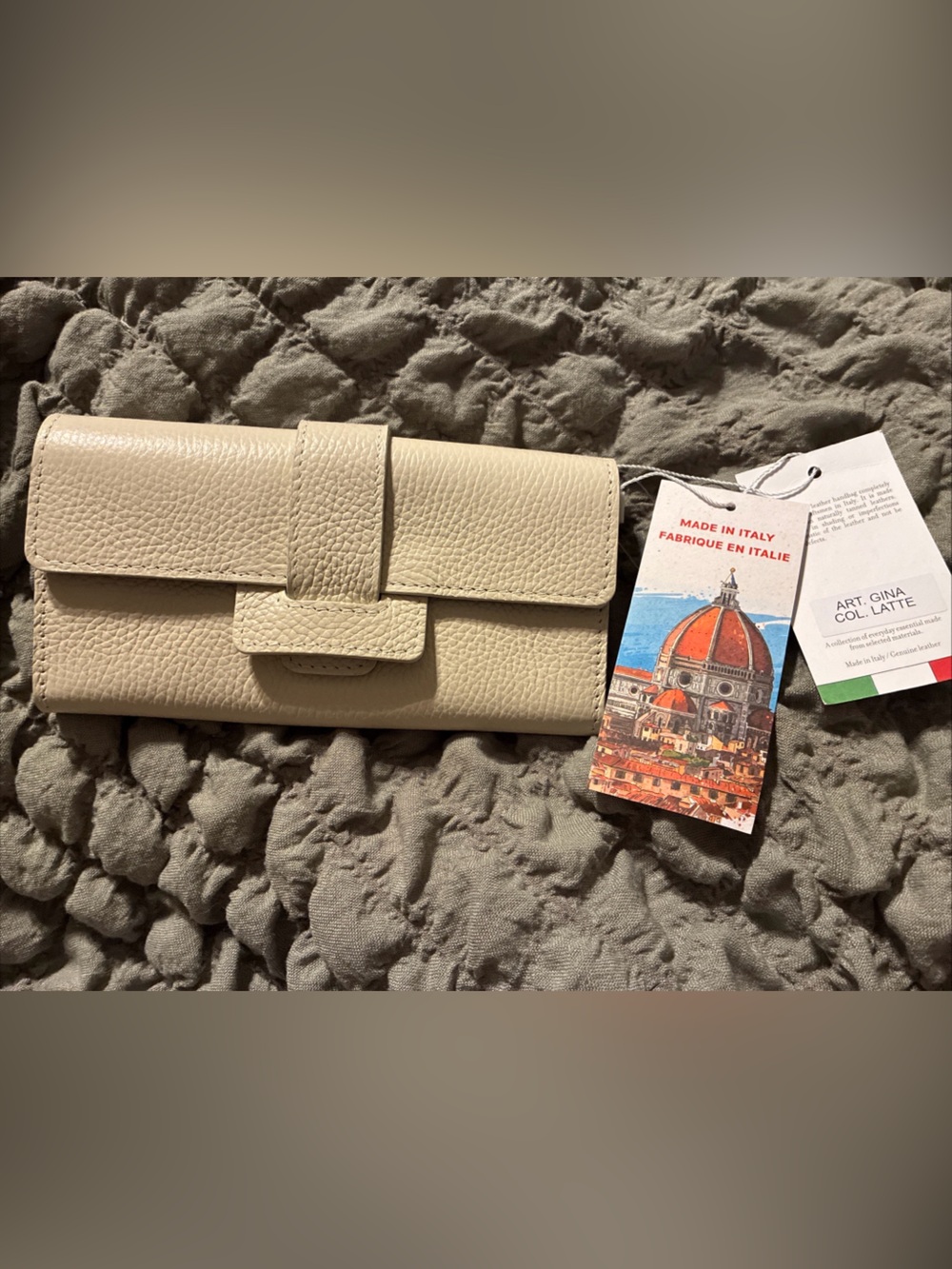 Isadora ladies latte leather wallet
